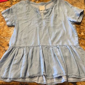 Cute blue Jean wash blouse